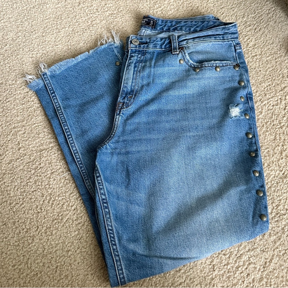 Abercrombie & Fitch Annie High Rise Girlfriend Jean